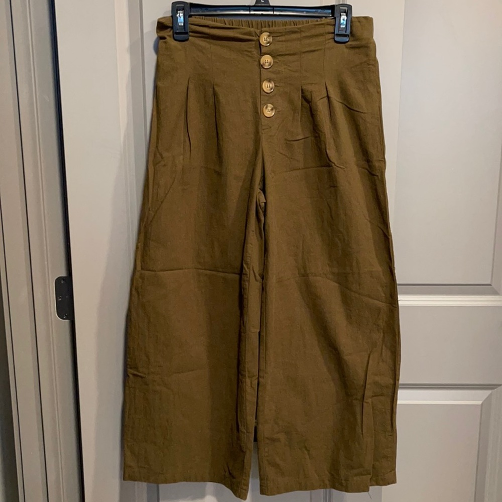 Cotton Wide leg capris